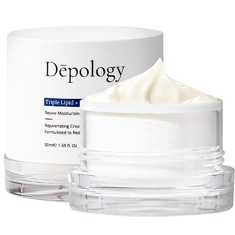 Depology Repair Face Moisturizer | Daily Moisturizer Face Cream with Ceramide and Niacinamide for All Skin Types | Triple lipid Moisturizer |No Fragrance 1.69 fl. Oz