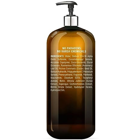 Majestic Pure Biotin Shampoo for Hair Growth - Volumizing Shampoo for Hair Loss - with DHT-3 Blocker - Hydrating & Nourishing - Sulfate Free, for Men & Women - Thin Hair Shampoo - 16 fl oz