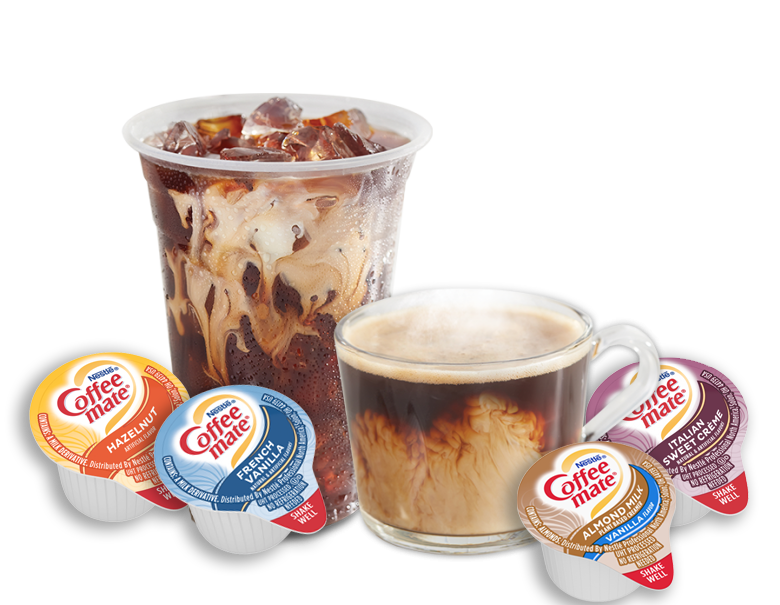 Coffee Mate Liquid Creamers 320 Singles Mix: Italian Sweet Creme, Almond Milk, Hazelnut & French Vanilla - 80 Singles Each!