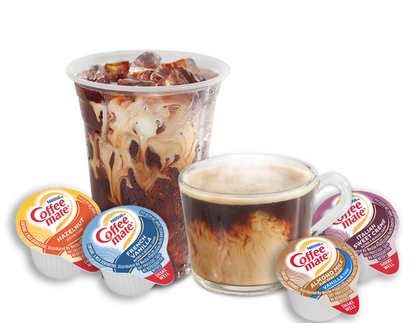 Coffee Mate Liquid Creamers 320 Singles Mix: Italian Sweet Creme, Almond Milk, Hazelnut & French Vanilla - 80 Singles Each!