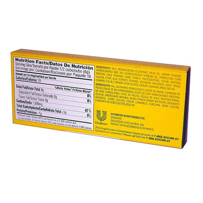 Knorr Shelf Stable Shrimp Flavor Bouillon/Caldo Camarón Cubes, 3.1 oz, 8 Count Pack of 2
