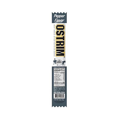 Ostrim Grass-Fed Beef & Ostrich Jerky Snack Sticks-Pepper Flavor, 1.5 oz (Pack of 10)