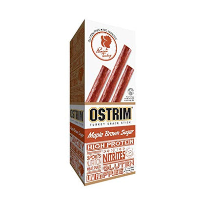 Ostrim Turkey Jerky Snack Sticks-Maple Brown Sugar, 1.5 oz (Pack of 10)