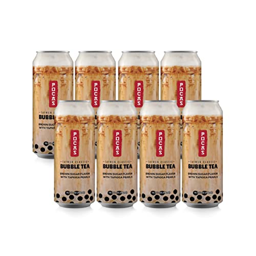 Pocas Bubble Tea Brown Sugar, Pack of 8