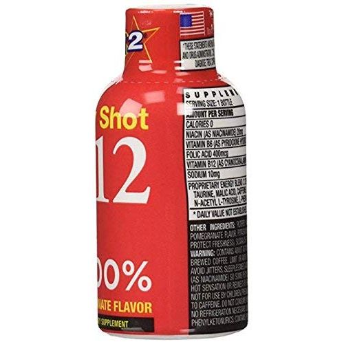 Energy Shot Acai & Pomegranate Stacker 2 B12, 48 Units Case