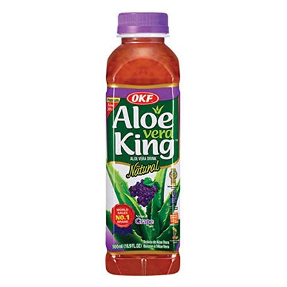 OKF Aloe Vera King Drink Grape, Pack of 10