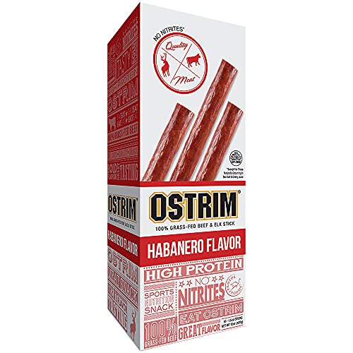 Ostrim High Protein Beef Elk Snack Stick Habanero (10 Sticks)