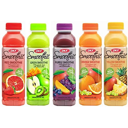 OKF Smoothie, Multi Vitamin Premium New Drink, 16.9 Fluid Ounce (5 Flavor Variety Pack, 6 Pack)